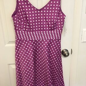 Purple Polka Dot Dress Size 8P c